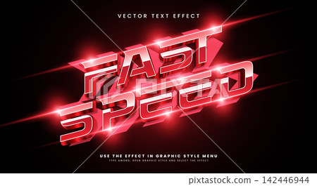Fast speed 3d modern style editable text effect template premium vectors Fast speed 3d modern style editable text effect template premium vectors 142446944