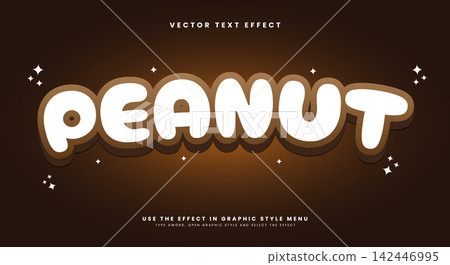 Peanut 3d editable text effect Peanut 3d editable text effect 142446995