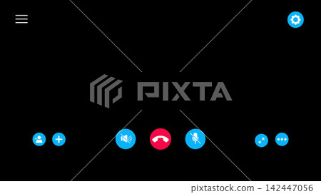 Smart call screen icon set Smart call screen icon set 142447056