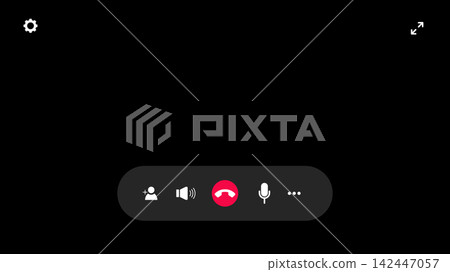 Video call screen icon set Video call screen icon set 142447057