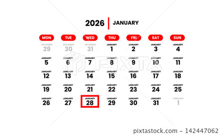 The date January 28th, 2026 The date January 28th, 2026 142447062