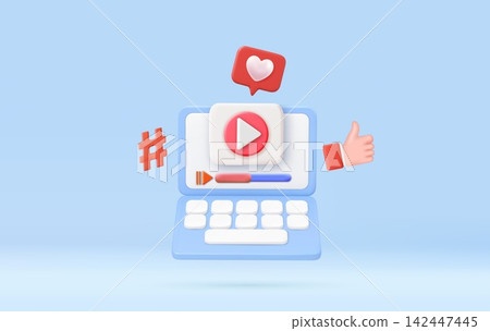 3d Online Video Engagement and Social Media Marketing 3d Online Video Engagement and Social Media Marketing 142447445