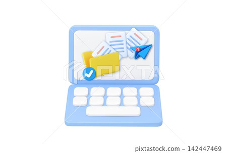 3d Online Document Sending and File Approval Concept 3d Online Document Sending and File Approval Concept 142447469