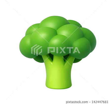 3d Fresh Green Broccoli 3d Fresh Green Broccoli 142447681
