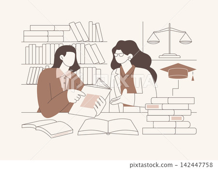 Legal practice isolated cartoon vector illustrations. Legal practice isolated cartoon vector illustrations. 142447758