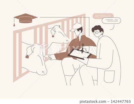 Veterinary internship isolated cartoon vector illustrations. Veterinary internship isolated cartoon vector illustrations. 142447763
