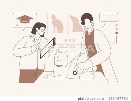 Supervised clinical practice isolated cartoon vector illustrations. Supervised clinical practice isolated cartoon vector illustrations. 142447764