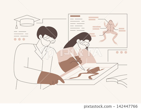 Animal anatomy isolated cartoon vector illustrations. Animal anatomy isolated cartoon vector illustrations. 142447766