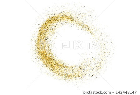 Golden Glitter Circle Abstract Frame Background Golden Glitter Circle Abstract Frame Background 142448147