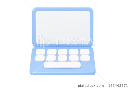 3d Modern computer monitor with keyboard 3d Modern computer monitor with keyboard 142448371