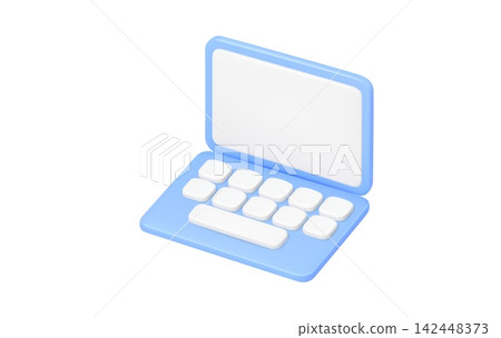 Modern computer monitor with keyboard. Modern computer monitor with keyboard. 142448373