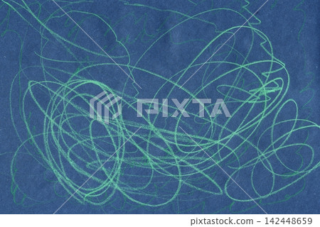 Abstract Green Scribble Lines on a Dark Blue Background Creative Artistic Texture Design Element Abstract Green Scribble Lines on a Dark Blue Background Creative Artistic Texture Design Element 142448659