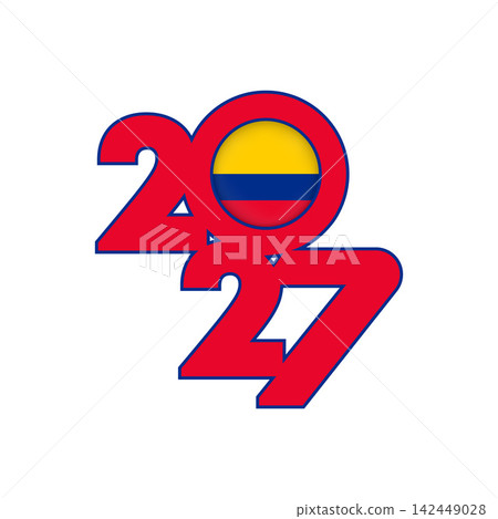 2027 banner with Colombia flag inside. 2027 banner with Colombia flag inside. 142449028