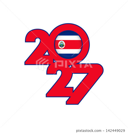 2027 banner with Costa Rica flag inside. 2027 banner with Costa Rica flag inside. 142449029