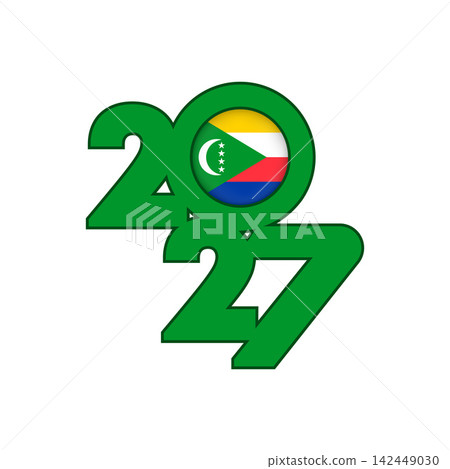 2027 banner with Comoros flag inside. 2027 banner with Comoros flag inside. 142449030