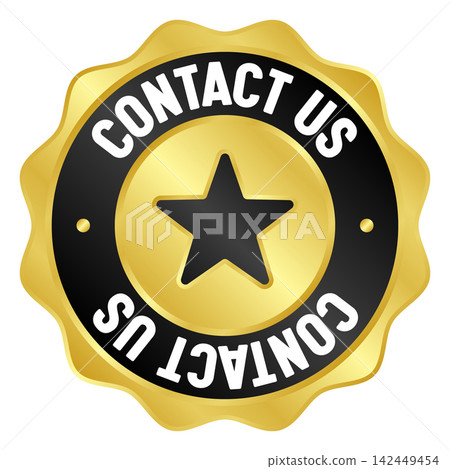 contact us golden badge. contact us gold seal or medal contact us golden badge. contact us gold seal or medal 142449454