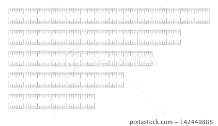 Measuring charts 6, 8, 10, 12, 14 inches. Set of Ruler scales six, eight, ten, twelve, fourteen inch icons. Sewing tool layout. Length measurement math, distance, height. Measuring charts 6, 8, 10, 12, 14 inches. Set of Ruler scales six, eight, ten, twelve, fourteen inch icons. Sewing tool layout. Length measurement math, distance, height. 142449888