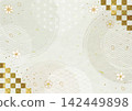 Japanese pattern and washi paper background 142449898