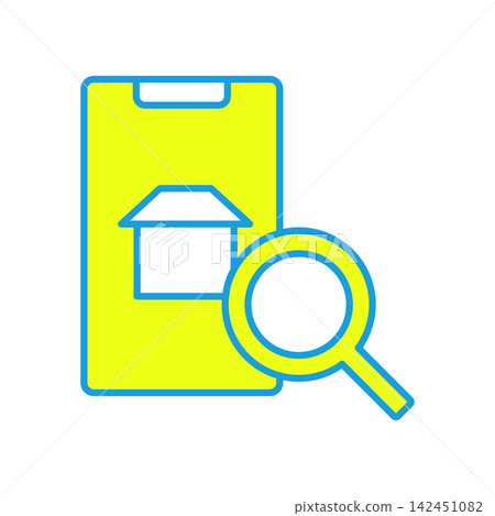 An icon depicting a property search using a smartphone. An icon depicting a property search using a smartphone. 142451082