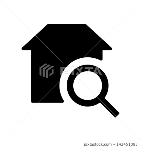 Icons representing the search for a place to live or property listings. Icons representing the search for a place to live or property listings. 142451083