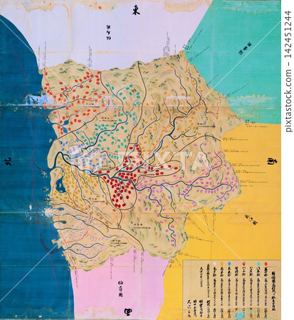 江戶時代地圖，1838 年（天保 9 年）：天保國地圖，因幡國（今鳥取縣東部） 142451244