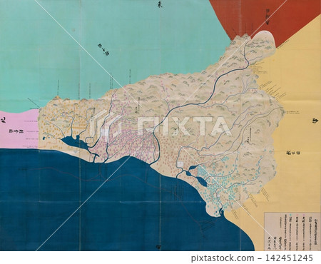 Edo period map, 1838 (Tenpo 9): Tenpo Province Map, Kaga Province (present-day southern Ishikawa Prefecture) Edo period map, 1838 (Tenpo 9): Tenpo Province Map, Kaga Province (present-day southern Ishikawa Prefecture) 142451245