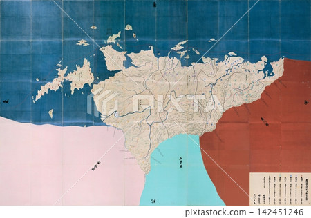 Edo period map, 1838 (Tenpo 9): Tenpo Province Map, Suo Province (present-day southeastern Yamaguchi Prefecture) Edo period map, 1838 (Tenpo 9): Tenpo Province Map, Suo Province (present-day southeastern Yamaguchi Prefecture) 142451246
