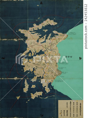 江戶時代地圖,1838 年(天保 9 年):天保國地圖,志摩國(今三重縣東部) 江戶時代地圖,1838 年(天保 9 年):天保國地圖,志摩國(今三重縣東部) 142453812