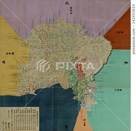 江戶時代地圖,1838 年(天保 9 年):天保國地圖 - 攝津國(今大阪府北部和中部以及兵庫縣東南部) 江戶時代地圖,1838 年(天保 9 年):天保國地圖 - 攝津國(今大阪府北部和中部以及兵庫縣東南部) 142453814
