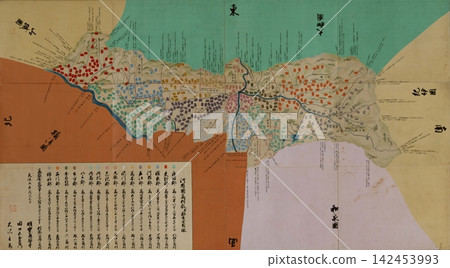 江戶時代地圖，1838 年（天保 9 年）：天保國地圖，河內國（今大阪府東部） 142453993