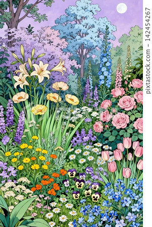 Soft watercolor nature backgrounds collection with flowers sky and dreamy scenic landscapes Soft watercolor nature backgrounds collection with flowers sky and dreamy scenic landscapes 142454267
