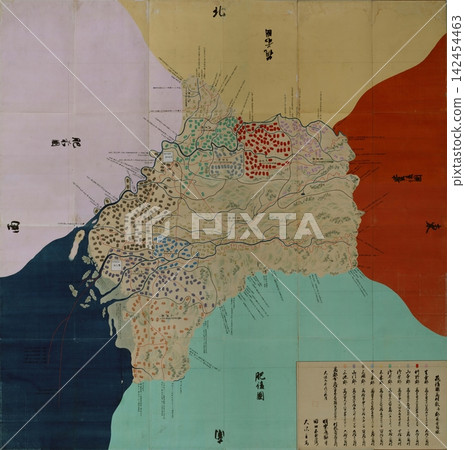 江戶時代地圖,1838 年(天保 9 年):天保國地圖,築後國(今福岡縣南部) 江戶時代地圖,1838 年(天保 9 年):天保國地圖,築後國(今福岡縣南部) 142454463