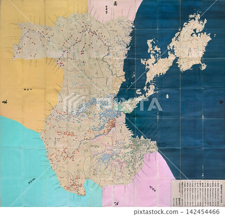 江戶時代地圖,1838 年(天保 9 年):天保國地圖,肥後國(今熊本縣) 江戶時代地圖,1838 年(天保 9 年):天保國地圖,肥後國(今熊本縣) 142454466