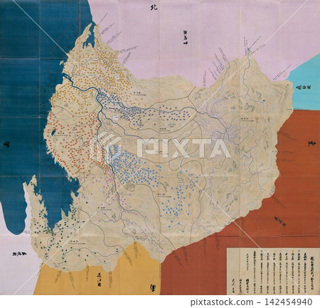 Edo period map, 1838 (Tenpo 9): Tenpo National Map, Echizen Province (present-day northeastern Fukui Prefecture) Edo period map, 1838 (Tenpo 9): Tenpo National Map, Echizen Province (present-day northeastern Fukui Prefecture) 142454940