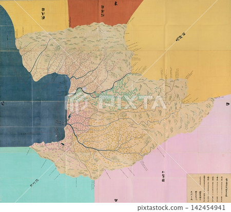 Edo period map, 1838 (Tenpo 9): Tenpo National Map, Etchu Province (present-day Toyama Prefecture) Edo period map, 1838 (Tenpo 9): Tenpo National Map, Etchu Province (present-day Toyama Prefecture) 142454941