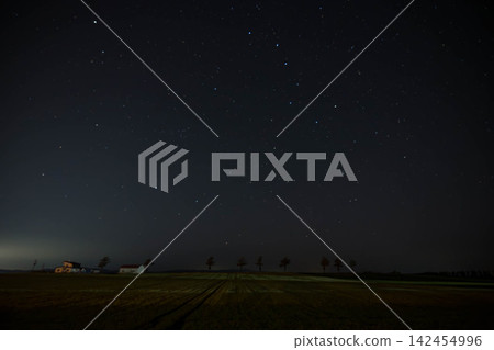 The starry sky as seen from the fairytale hill The starry sky as seen from the fairytale hill 142454996
