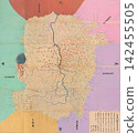 Edo period map, 1838 (Tenpo 9): Tenpo National Map - Mutsu Province, Shirakawa, Miharu, Nihonmatsu (present-day central Fukushima Prefecture) 142455505
