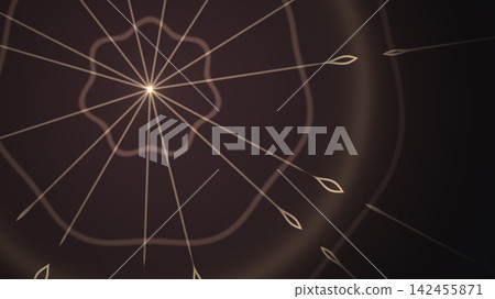 Radial line geometric pattern on dark background Radial line geometric pattern on dark background 142455871