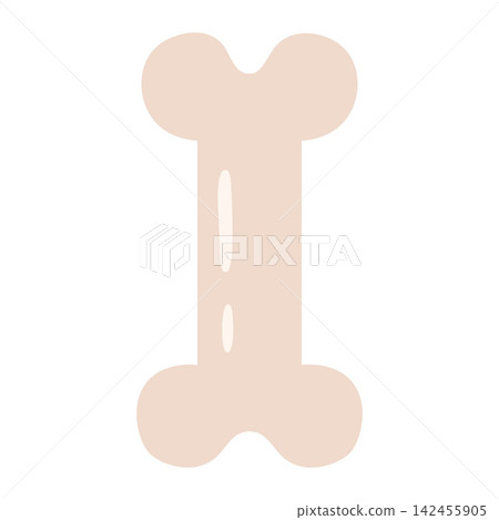 Simple bone icon for pet, veterinary, medical and food-related designs. Flat vector illustration isolated on white background Simple bone icon for pet, veterinary, medical and food-related designs. Flat vector illustration isolated on white background 142455905