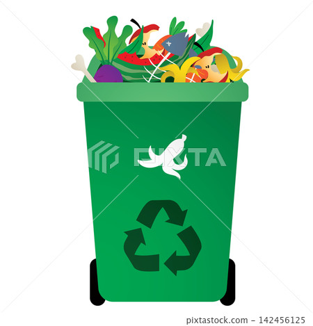 Organic Recycling Container with Fresh Food and Vegetable Scraps Organic Recycling Container with Fresh Food and Vegetable Scraps 142456125