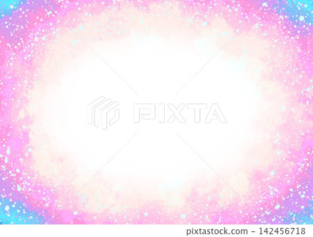 Glitter watercolor-style frame in pink and light blue Glitter watercolor-style frame in pink and light blue 142456718