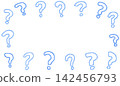 Hand-drawn question mark frame 142456793
