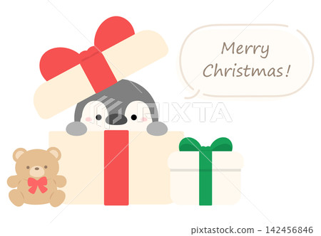 Christmas presents, teddy bears, and penguins Christmas presents, teddy bears, and penguins 142456846