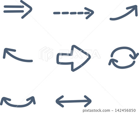 Hand-drawn Arrow Variation Set (Navy) Hand-drawn Arrow Variation Set (Navy) 142456850