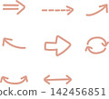 Hand-drawn arrow variation set (orange) 142456851