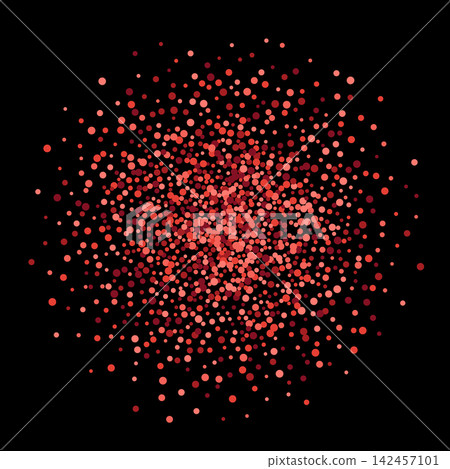 Red round sparkles or confetti in the shape of an explosion on a black background. EPS 10 Red round sparkles or confetti in the shape of an explosion on a black background. EPS 10 142457101