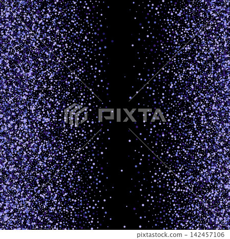 Purple sparkles or confetti on both sides on a black background abstract design. Purple sparkles or confetti on both sides on a black background abstract design. 142457106