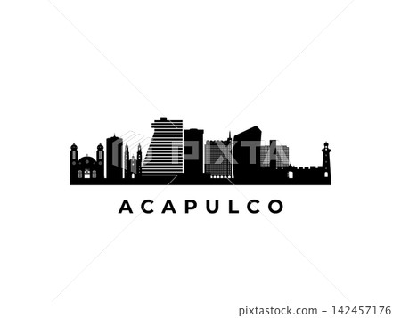 Vector Acapulco skyline. Travel Acapulco famous landmarks. 142457176