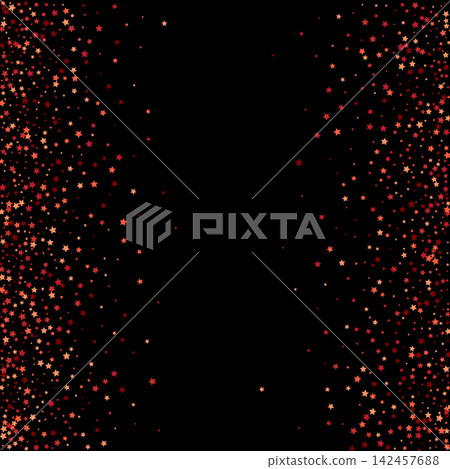 Abstract black background with a symmetrical scatter of bright red shiny stars on the edges. eps 10 Abstract black background with a symmetrical scatter of bright red shiny stars on the edges. eps 10 142457688