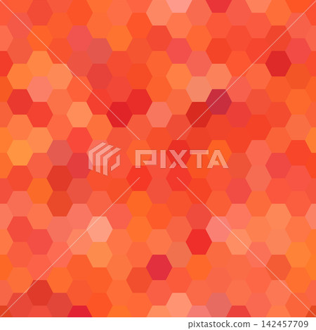 Abstract geometric background of bright red and orange hexagons mosaic vector illustration. eps 10 Abstract geometric background of bright red and orange hexagons mosaic vector illustration. eps 10 142457709